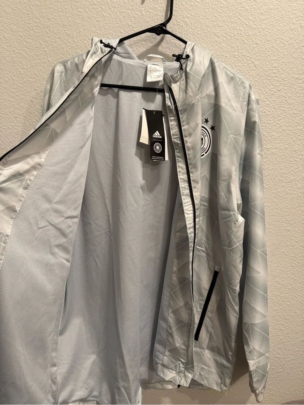 Adidas Germany DFB Soccer Full Zip Men's Windbreaker JacketCrest